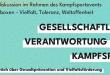 Podiumsdiskussion im Rahmen des Kampfsportevents Westparkboxen - Vielfalt, Toleranz, Weltoffenheit