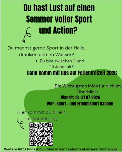 Flyerbild Ferienfreizeit 2026