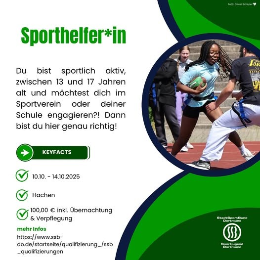 Werde Sporthelfer-in - Ausbildung in den Herbstferien möglich
