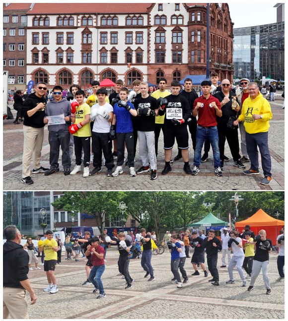 Boxen auf dem Friedensplatz