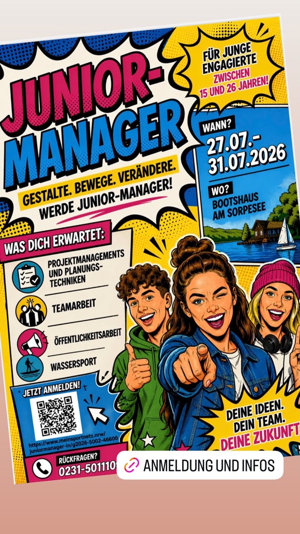 Flyer Juniormanager Sommerferien 2026