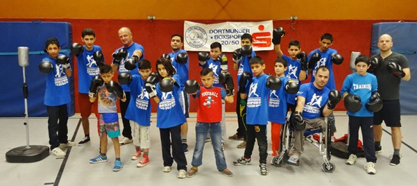 Sport mit Flüchtlingen Boxen 2015