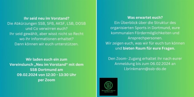 Infos zum Vereinslunch