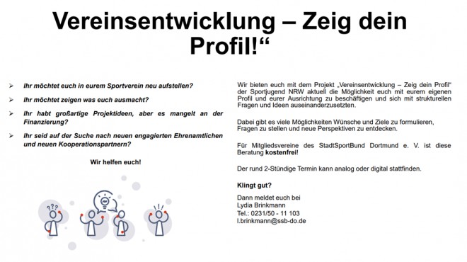 Vereinsentwickung -  zeig dein Profil!!!