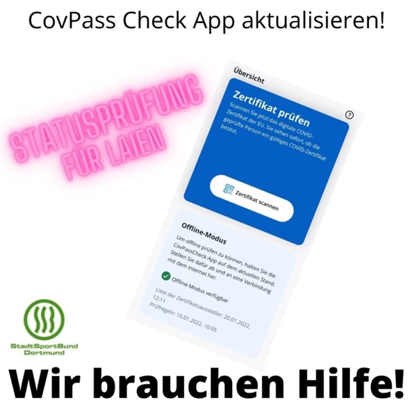 Vereine brauchen Hilfe Corona-App 2022