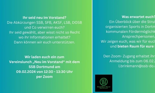 Infos zum Vereinslunch